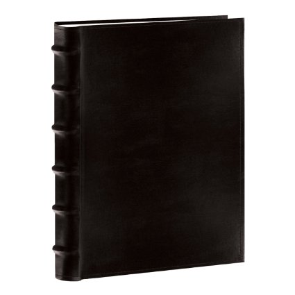Pioneer Sewn Bonded Leather BookBound Bi-Directional Photo Album, Holds 300 4x6" Photos, 3 Per Page. Color: Black.