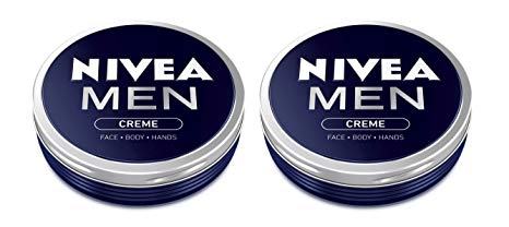 Nivea MEN CREME Cream FACE HAND BODY Moisturiser Dry Skin 75ml TWO PACK