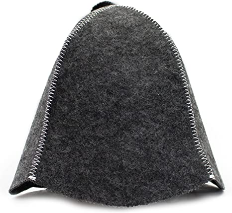 ASKOLD Ukrainian Sauna Hat Gray for Sauna Banya Bath House - Sauna Hat Finnish - Ukraine Sauna Hat - Russian Banya Hat for Men - Sauna Hat for Men - Sauna Hats Russian