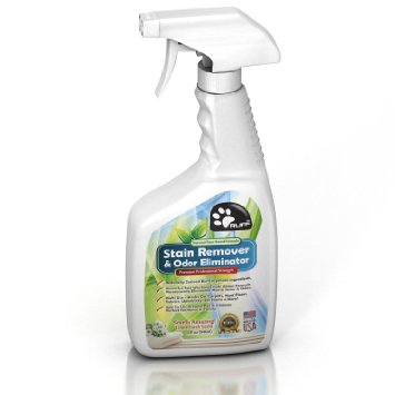 RUFF Natural Plant Based Pet Stain Remover and Odor Eliminator for Carpet and Hard Floors  Includes Free Bonus EBook  Fresh Smell Nontoxic and Safe around Pets and Children  Ideal for Dog and Cat Urine  Professional Enzymatic Carpet Cleaner  Big 32 Oz