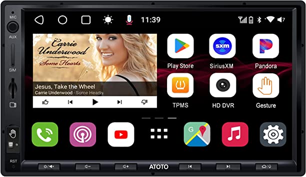 ATOTO S8 Ultra Double Din 7 Inch Android Car in-Dash Navigation, Wireless CarPlay & Android Auto,Dual Bluetooth w/aptX HD, Gesture Operation, VSV&LRV, Built-in 4G Cellular Modem, 4GB 64GB, S8G2A78UL-N