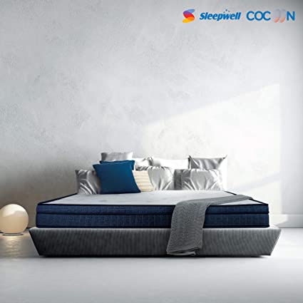 Sleepwell Cocoon Two-As-One Customizable Feel Mattress with Free Pillow (78x72x6)