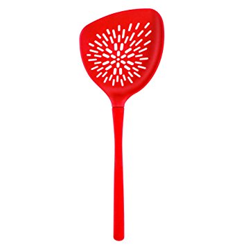 Tovolo Veggie Turner, Silicone & Nylon Handle, Roasting/Serving, Heat-Resistant to 400ᴼF, Candy Apple