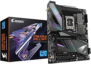 GIGABYTE Z790 AORUS PRO X WIFI7 LGA 1700 Intel Z790 X ATX Motherboard with DDR5, 5* M.2, PCIe 5.0, USB 3.2 Type-C, Wi-Fi 7, 5GbE LAN, Q-Flash Plus, EZ-Latch Plus