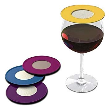 Drink Tops Outdoor Ventilated Wine Glass Covers Box Set, 4pk- Bordeaux Bouquet, Perfect Way to Keep Bugs Out, Aromas in, and Reduce Splashing