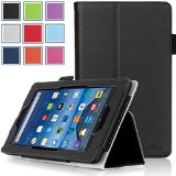 Amazon Fire 7 2015 5th Gen Case - HOTCOOL Slim New PU-Leather Folio Cover Case For Amazon Kindle Fire 7 Inch 5th Generation - 2015 Release Tablet Black