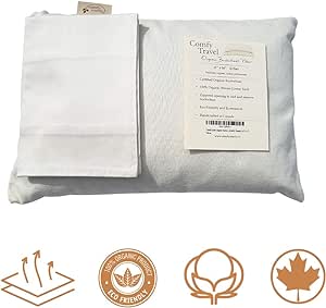 ComfyTravel Organic Buckwheat Pillow   Pillowcase | ComfyComfy Canada (16" x 11")