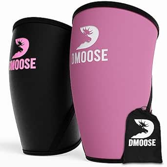 DMoose Knee Sleeves weight lifting for Men & Women, Perfect for Powerlifting, Squats. IPL Approved, 7mm Thick, Reversible. Best for Lifting & Gym Workouts. Provides Compression & Support for Squatting