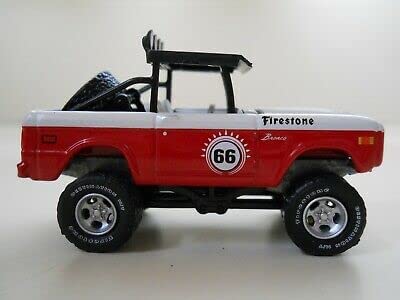 1966 Ford Baja Bronco Off-Road Truck, Red w/Blue - Greenlight 41050C/48 - 1/64 Scale Diecast Model Toy Car