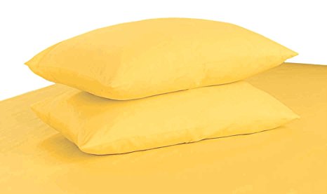 Tache 100% Cotton 2 Piece Yellow Pillowcase