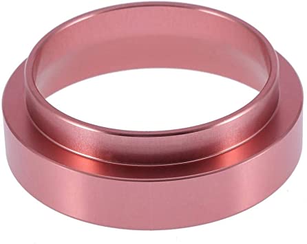 Espresso Dosing Funnel Aluminum Coffee Dosing Ring Replacement-for 58mm Portafilters ((Red))