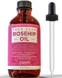 GoPure Naturals 100 Pure Organic Rosehip Oil for Face Skin Nails and Hair 4 fl oz with Dropper