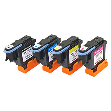 ESTON 4 Pack (Black Cyan Magenta Yellow) Replacement for 11 Printhead Fit for Designjet 70 90 100 110 500 510 500ps 800ps 9110 K850