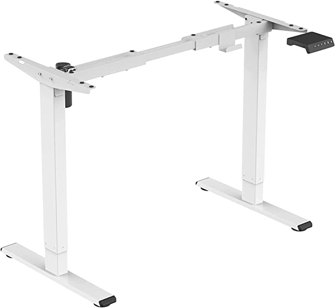 FLEXISPOT Standing Desk Frame，Height Adjustable Desk Frame Electric Sit Stand Desk Base Home Office Stand up Desk (White)