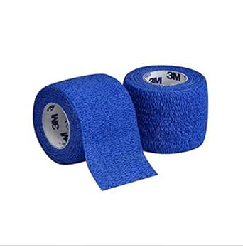 3M Coban Self-Adherent Wrap, Self Adherent Wrap Used to Secure Dressings and Other Devices, Compress or Protect Wound Sites and Immobilize Injuries, Blue, 1"x 5yds, Box of 30 Rolls