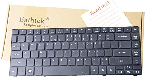 Eathtek Replacement Keyboard for Acer Aspire 4250 4251 4253 4333 4339 4551 4551G 4552 4552G 4553 4553G 4625 4625G 4739 4739Z 4741 4741G 4743 4743G 4743Z 4750 4750G 4820T 4820TG Series Black US Layout