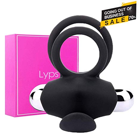 Cock Ring Vibrator By Lyps - 10 Setting Vibration - Stimulate Penis, Vagina & Clit - Adult Toy Suitable for Men And Couples Waterproof & Discreetly Packaged Sex Toy – Black, Eros