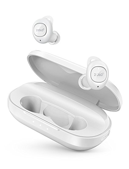 Zolo Liberty  Total-Wireless Earphones, Bluetooth Earbuds with Graphene Driver Technology and 48 Hours Battery Life, Sweatproof Total-Wireless Earbuds with Smart AI and Toggle Sound Isolation (White)
