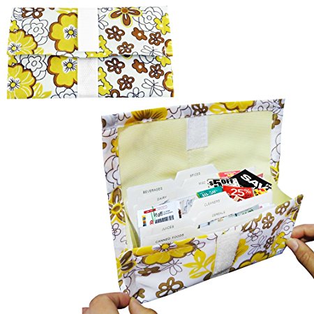 Evelots Expandable Grocery Coupon Organizer Binder & Coupon Holder, Floral