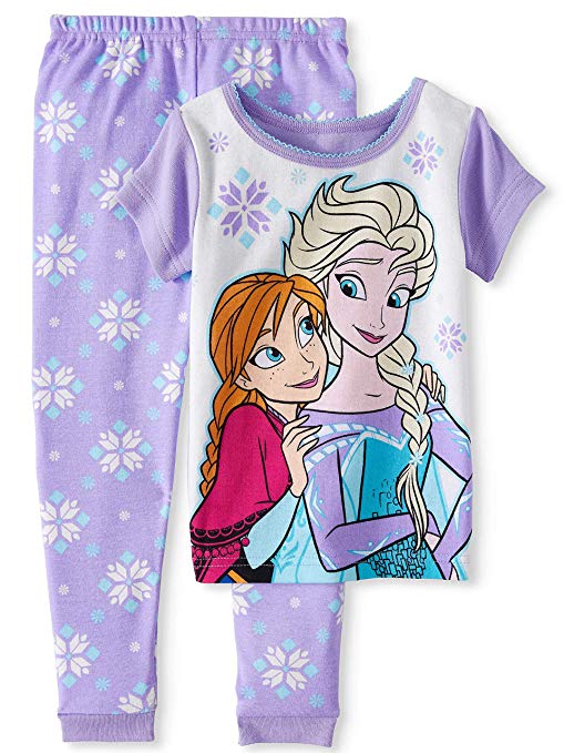 Frozen Cotton Tight fit Pajamas, 2pc Set (Toddler Girls) Size 2T Purple