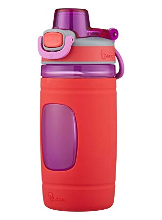 Bubba Flo Kids Water Bottle with Silicone Sleeve, 16 oz, Coral