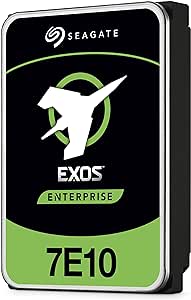 Seagate Exos 7E10 4TB Internal Hard Drive HDD - 3.5 Inch 512e/4Kn SAS 6GB/s, 7.200 RPM, 256MB Cache and 2M MTBF for Enterprise, Data Centre (ST4000NM000B)