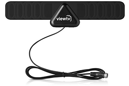 ViewTV 25 Mile Mini Flat HD Digital Indoor TV Antenna - 25 Miles Range - Black