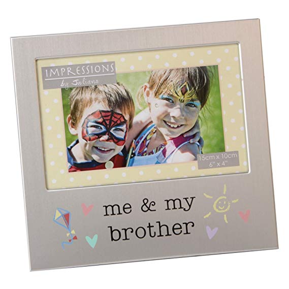 Me and My Brother Photo Frame Brushed Aluminium Juliana Collection