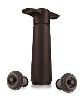 Vacu Vin 09815606 1 Pump and 2 Stoppers Wine Saver Gift Pack, Brown