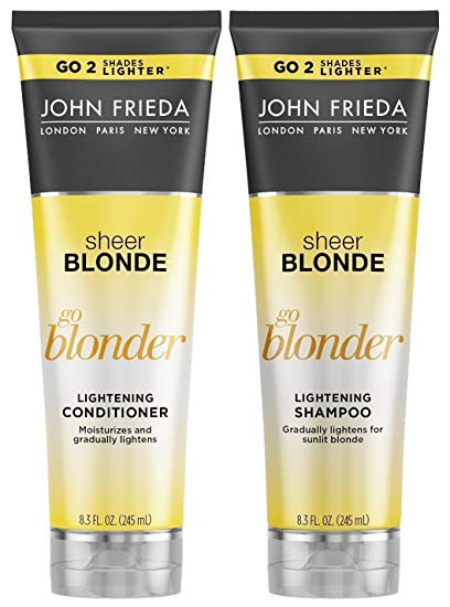 John Frieda Sheer Blonde Go Blonder Lightening Shampoo and Conditioner, New 8.3 Fluid Ounce
