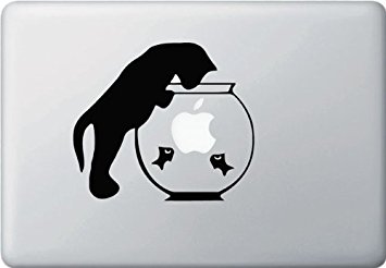 Cat and Fishbowl - Vinyl Laptop or Macbook Decal