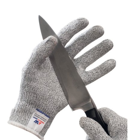Armour Wear Cut Resistant Gloves - High Performance Level 5 Cut Protection, Food Grade. Size Large.