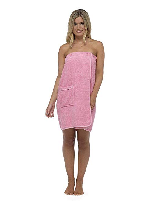 CityComfort Towel Wrap for Women 100% Cotton Highly Absorbent Terry Soft Sarong Towel Shower Spa Beach Gym Towelling Robe Cover-Up Dress
