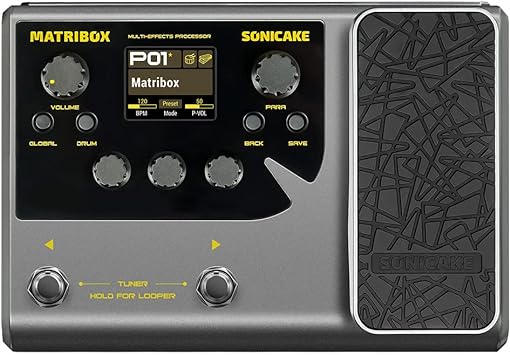 SONICAKE Multi Effects Processor with Expression Pedal Guitar Bass Amp Modeling IR Cabinets Simulation Stereo OTG USB Audio Interface Matribox