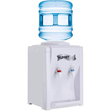 KUPPET Countertop Water Cooler Dispenser-3-5 Gallon Hot & Cold Water, ideal For Home Office Use, (17'', White)…