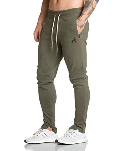 WOTHONPIS Men's Joggers Pants with Pockets Elastic Waist Athletic Gym Running Training Workout Pants