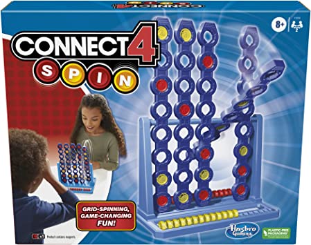 Connect 4 Spin Game, Features Spinning Connect 4 Grid, 2 Player Board Games for Family and Kids, Strategy Board Games, Ages 8 and Up