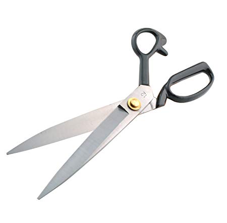 eZthings 12" Upholstery Shears Heavy Duty Scissors For Cutting Arts and Craft Fabrics, Carpets (12 Inch Leather Cutting)