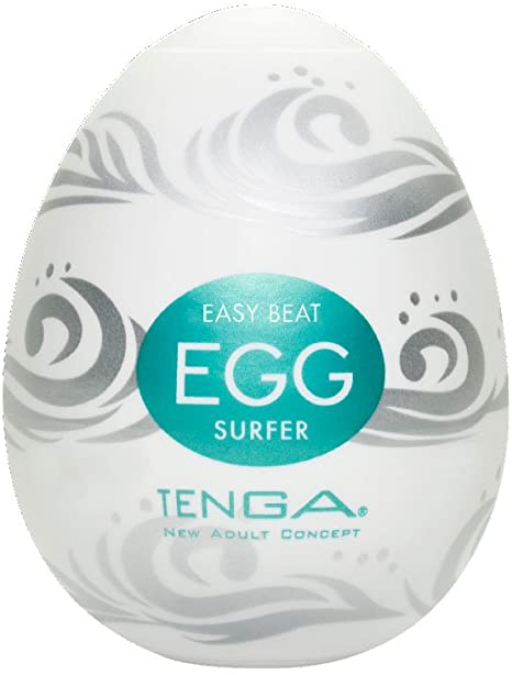 Tenga Egg Surfer Masturbator, White, One Size