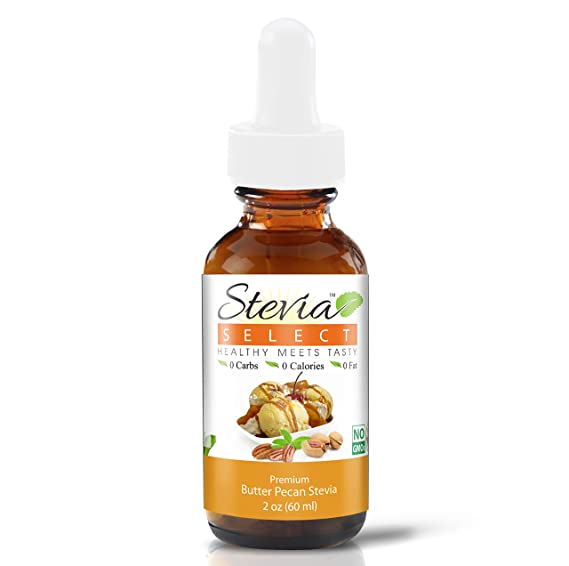 Stevia Drops-Stevia Select-Liquid Stevia Butter Pecan-Sugar Free Sweet Drops-Natural Sweetener Extracted From the Sweet Leaf-No Artificial Sweeteners-2 Oz. Stevia Flavor - Best Stevia Liquid Guarantee