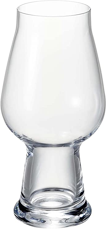 Luigi Bormioli Birrateque Craft Beer IPA/White Glass (Set of 2), 18.25 oz, Clear