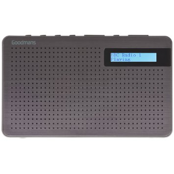 Goodmans Portable Digital and FM Radio in Slate Grey