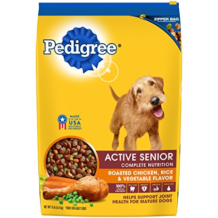 PEDIGREE Healthy Longevity Roasted Chicken, Rice & Vegetable Dry Dog Food 15 Pounds