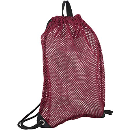 EASTSPORT High-Capacity Mesh Drawstring with Cinch-able Closure, Red