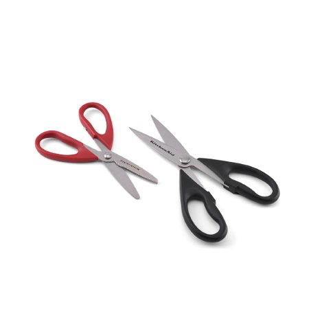KitchenAid Professional Soft Grip All Purpose Shears Black and Red Set of 2