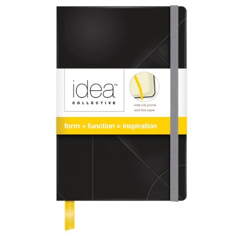 TOPS Idea Collective Mini Journal Wide Rule Black Cover Cream Paper 55 x 35 Inches 192 Pages 56874