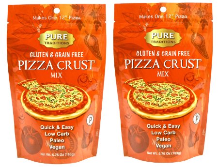 Certified Paleo Pizza Crust Mix, Quick and Easy (2 Pack)