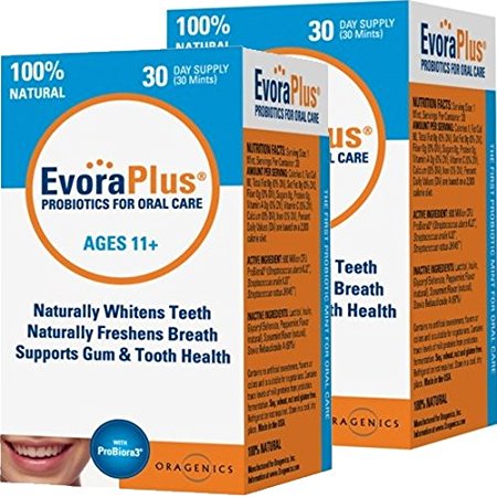 EvoraPlus Probiotic Mints by Oragenics (Box of 30) - 2 Pack