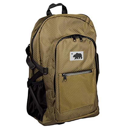 Cali Crusher 100% Smell Proof Backpack w/Combo Lock (Olive Green)