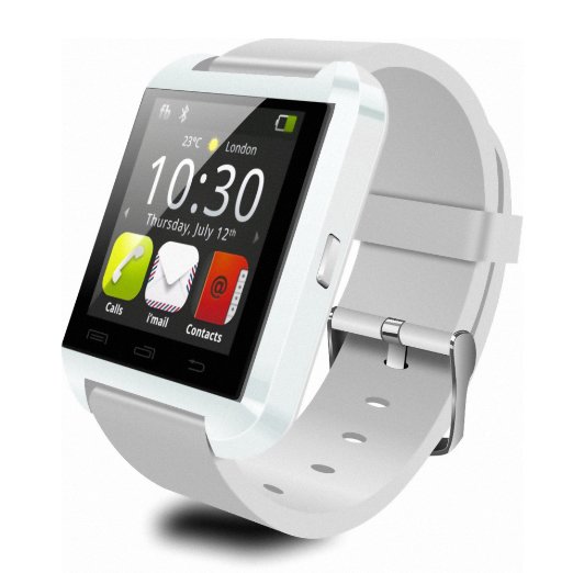 Premium 1.5" Touch Screen Bluetooth Smart Wrist Watch for Android & iOS smart phones (White)